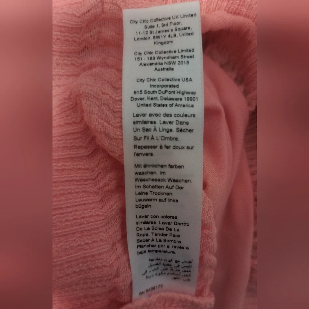 New Peach Ruffle Wrap Dress / Size 2X - Picture 10 of 12